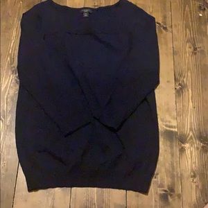 ann taylor navy blue sweater